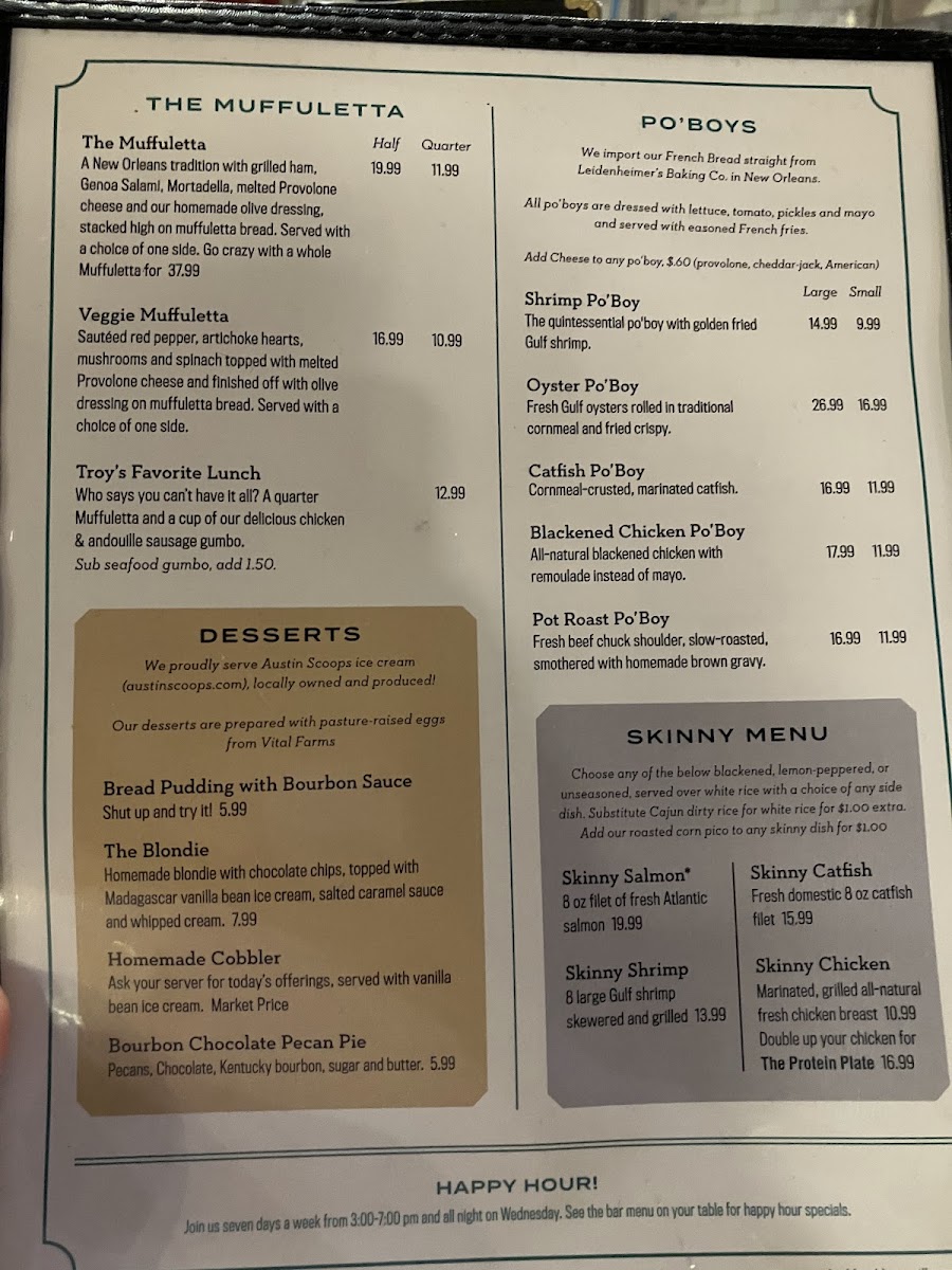 Menu - Cypress Grill photo 3