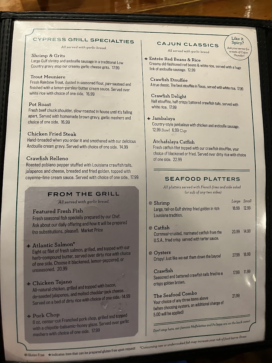Menu - Cypress Grill photo 6